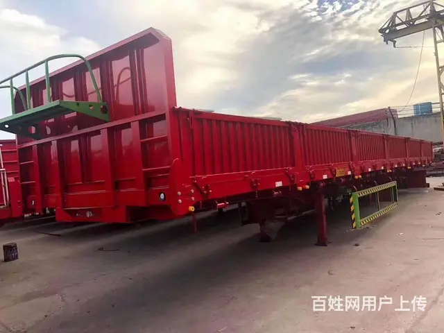 现车出售13米标箱侧翻半挂车 宽2.55米 高60 - 图片 1