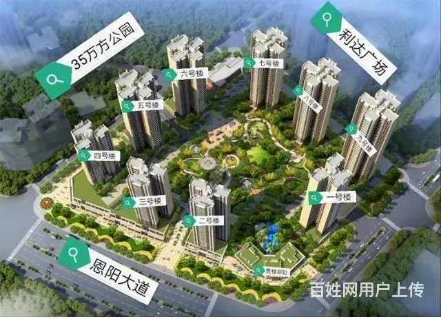 巴中阳光中央公园紫金星辰巴中碧桂园国力阅江山三房 - 图片 7