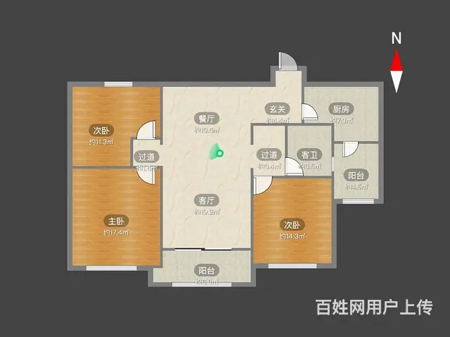 新上景瑞望府3室2厅房东诚心出售看中可谈 - 图片 12
