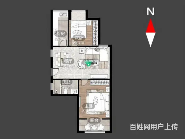 三井本部市政府对面典雅花园 88平急卖192万随时看房 - 图片 9