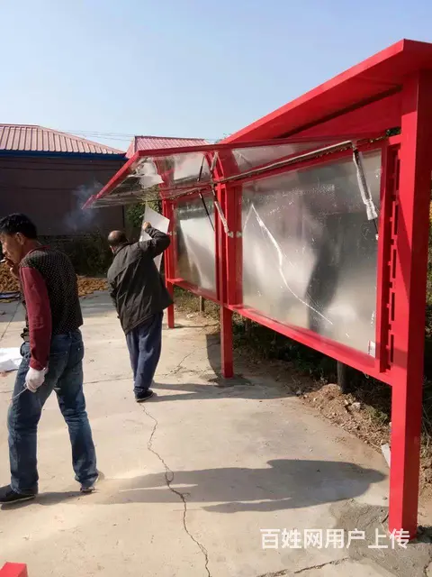 不锈钢广告牌，不锈钢候车厅等等，广告栏加工厂家 - 图片 2