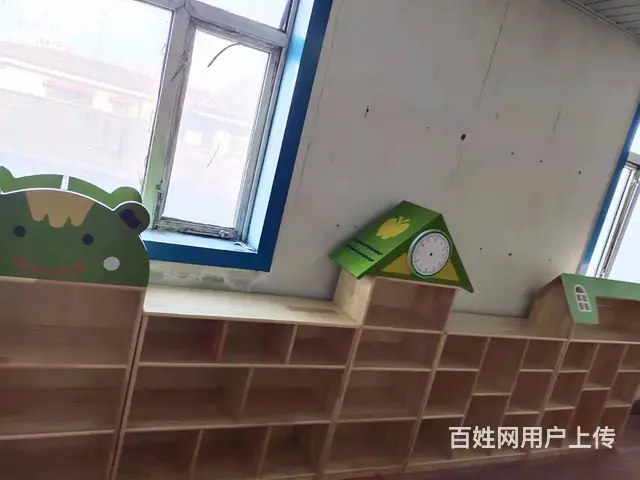 幼儿园儿童玩具收纳柜置物架口杯架书包柜实木柜子 - 图片 4