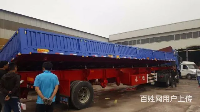 厂家直销订制13米标车侧翻半挂车 箱高60公分 - 图片 4