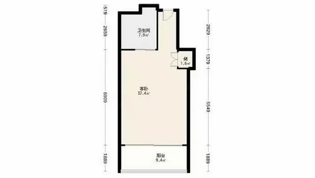万达公寓 精装未住 朝南采光无遮挡 家具家电齐全 提包入住 - 图片 9
