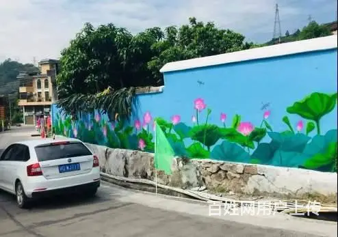 汕尾墙面画画施工,广东院墙壁画 - 图片 2