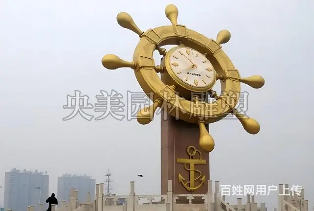 船锚城市雕塑,船舵船锚图片 - 图片 2