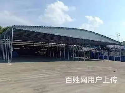 推拉雨棚大型户外仓库活动伸缩帐篷大排档汽车棚 - 图片 1