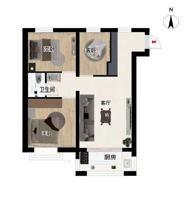 银石雅园三房178万，全新装修，拎包入住，11中16小 - 图片 1