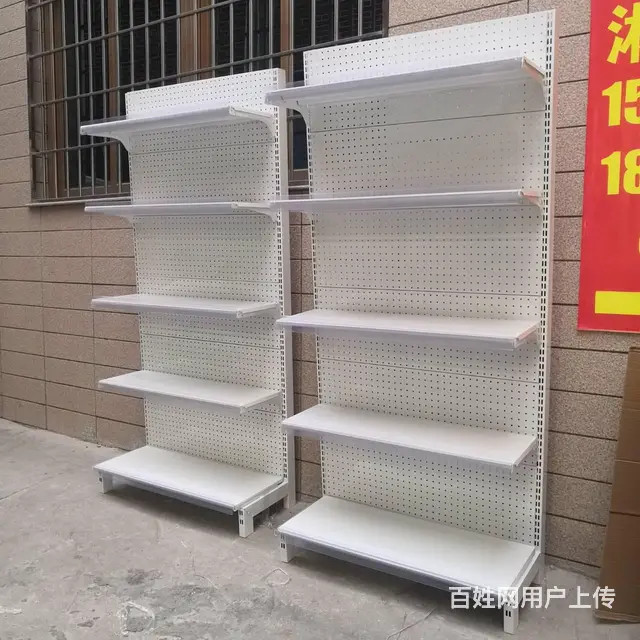 厦门超市货架储物层架冷轧钢货架洞洞板货架 - 图片 1