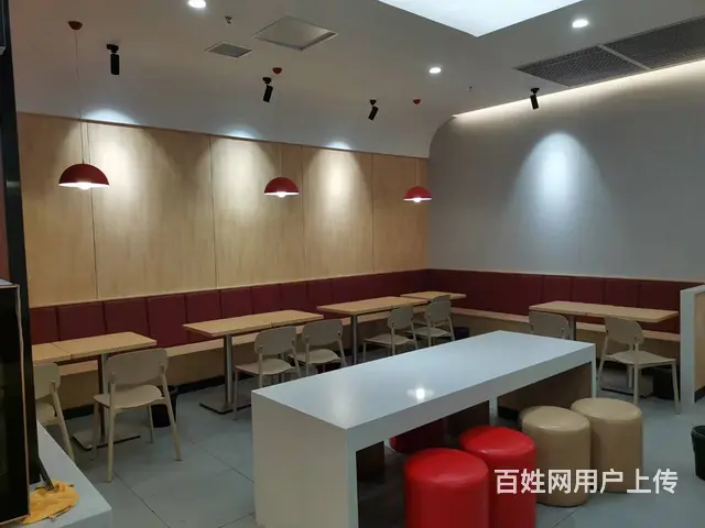 快餐店连餐店软包卡座 分段靠背板式桌椅 设计感桌椅 - 图片 5