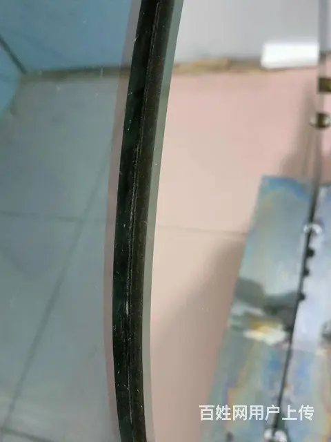 复古蓝玻璃大厚化妆镜 - 图片 3
