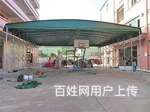 推拉雨棚仓库棚伸缩蓬篮球棚收缩帐篷移动遮阳棚 - 图片 2