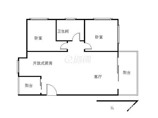 泉福豪亭 2室1厅84整租 家私家电齐全 拎包入住 - 图片 6