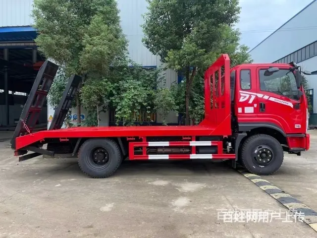 玉柴165马力东风单单桥挖机板车 平板车 厂家直销 - 图片 2