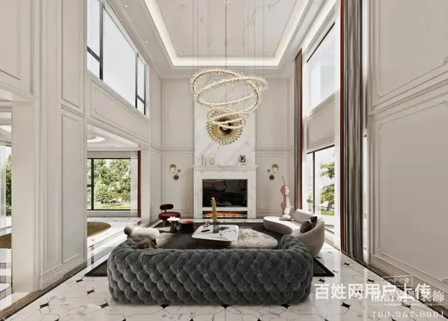 常州别墅装修 | 太湖院子850㎡法式轻奢风格案例 - 图片 2