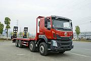 东风柳汽前四后八平板运输车 拖35吨挖机拖板车