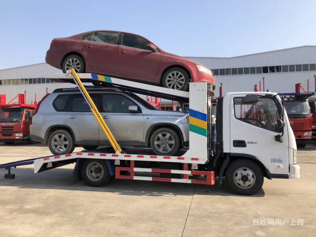 湖北省武汉市蓝牌2位板双层轿运车工厂直销