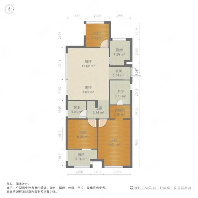 崇贤私房急售！88.78平悦贤里(公寓住宅)精装修南北 - 图片 9