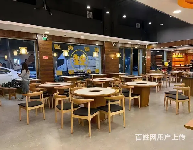 火锅卡座桌椅定制厂家圆火锅桌椅包间火锅桌8人火锅桌 - 图片 2