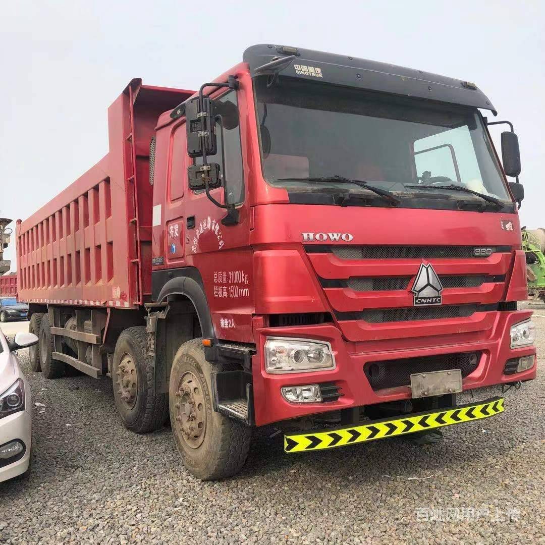 急售二手豪沃渣土车380马力前四后八国五