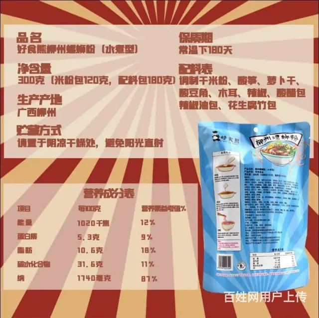 米粉节好食熊螺蛳粉免煮酸辣批发价整箱方便速食 - 图片 7