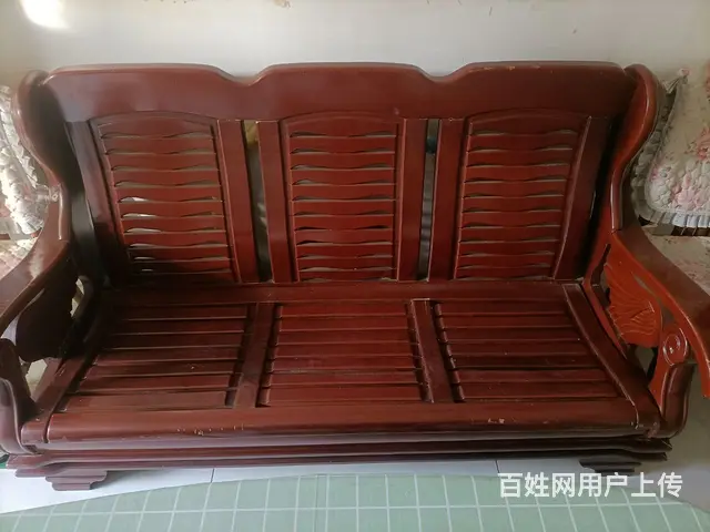 纯实木三连椅 - 图片