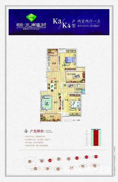 皖投水岸星城 经济开发区 高铁轻轨 高绿化 湖景房 - 图片 8