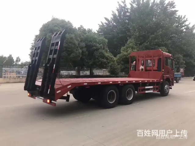 国六湖北大运后八轮平板拖车 平板运输车 货到付款 - 图片 4