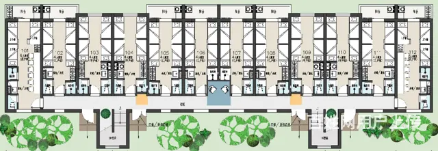 2号线下宁桥地铁口，精装修员工集体宿舍，床租赁公司直营 - 图片 9