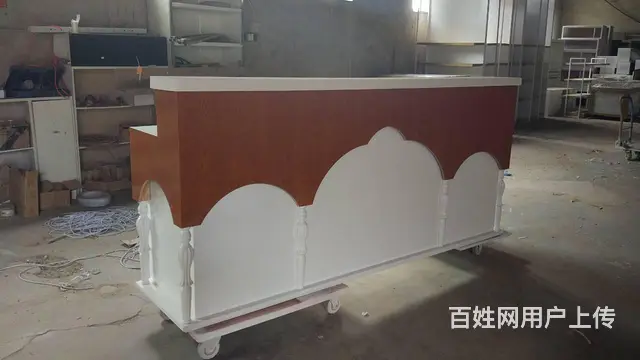 淄博定制展台、吧台、前台，商业烤漆展厅展架制作设计 - 图片 4