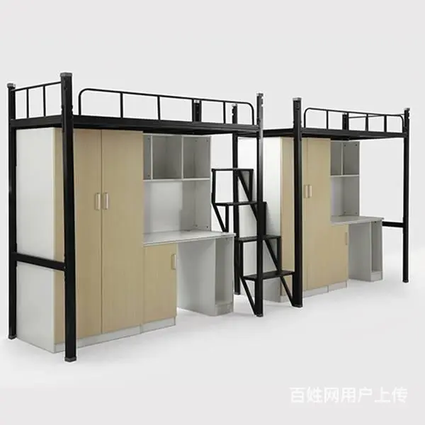 员工宿舍成人高低双层铁架床上下铺铁床 - 图片 1