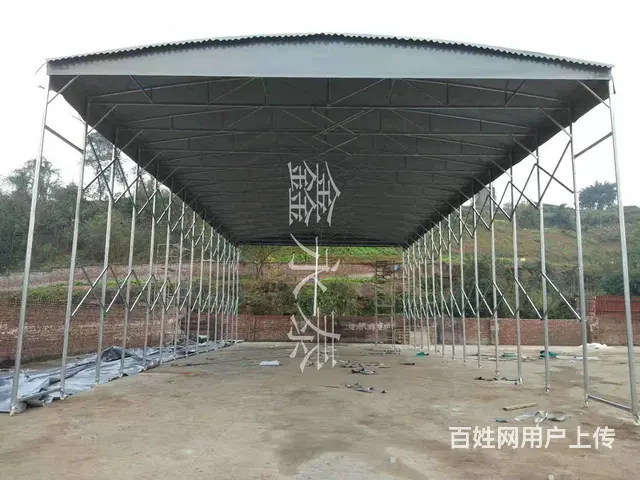 自贡市大安大型移动式推拉雨棚 活动雨棚 - 图片 2