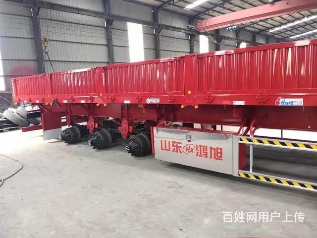 现车出售13米标箱侧翻半挂车 宽2.55米 高60 - 图片 9