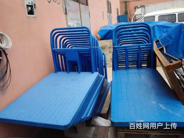 塑料箱搬运车折叠手推车塑料平板车快递拉货车乌龟车 - 图片 3