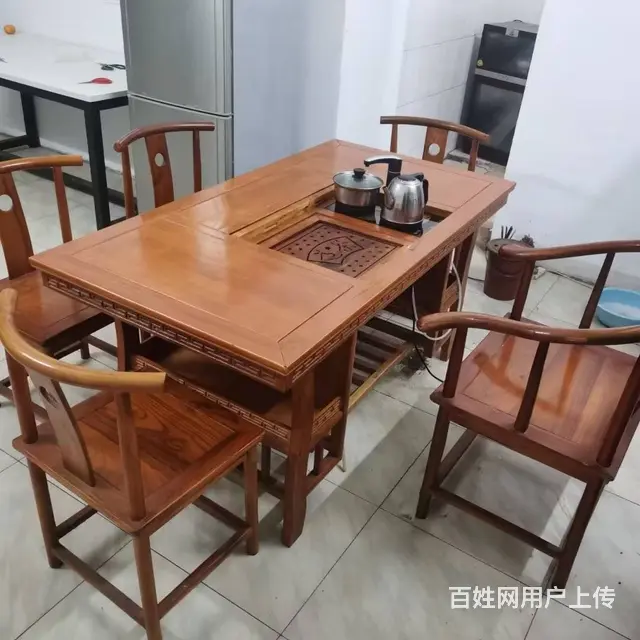 低价出售95成新茶台一套，博古架老板桌员工卡位 - 图片 4