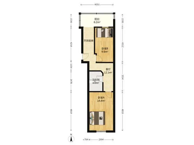 臻到豪庭 精装三室一厅 阳台原户型 拎包入住 - 图片 7