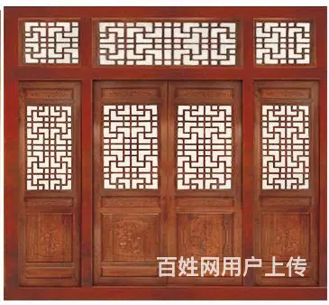 山东实木门窗花格实木窗雕刻门样式 - 图片 12