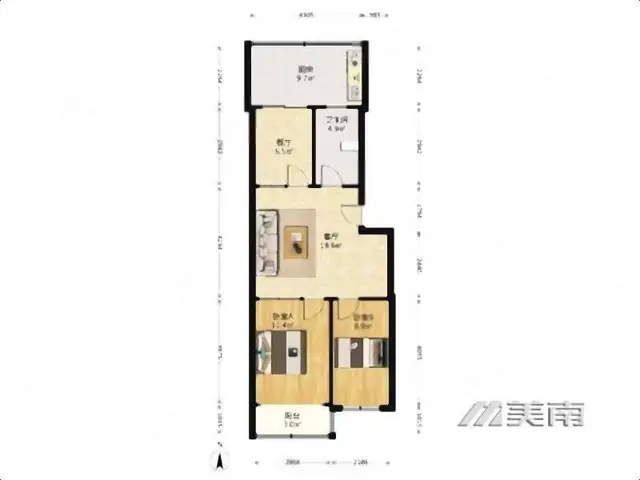 毓璜顶医院 道恕街 华茂附近 精装1室 1楼 家电齐 - 图片 6