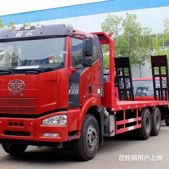 解放后双桥 平板挖掘机运输车 可分期包上户包送车 - 图片 2