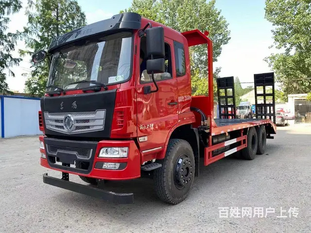 国六东风后双桥平板车 板长6米8短轴后八轮平板车 - 图片 8