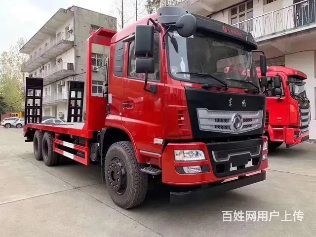 新款后八轮拖板车东风D17H平板车拖250挖机钩机 - 图片 8