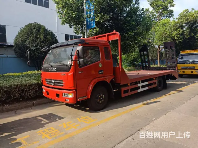 东风多利卡4米4轴距黄牌平板车拉120挖机现车充足 - 图片 1