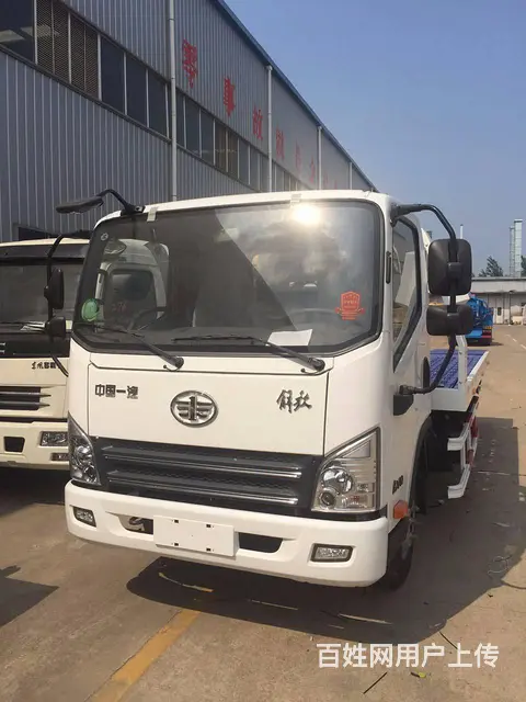 解放一拖二清障车 全落地清障车 拖吊联体清障车 - 图片 2