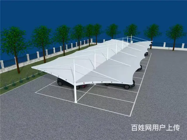 膜结构    张拉膜   遮阳棚    膜结构车棚 - 图片 1