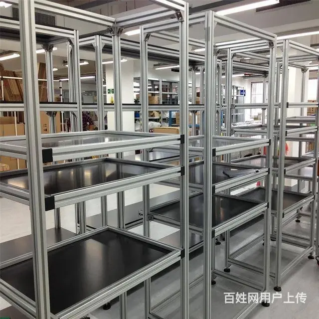 铝合金防静电工作台桌子操作台无尘车间铝型材流水线装 - 图片 6
