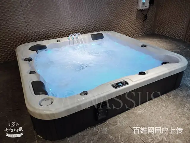 浙江丽水别墅家用成品SPA池泡、无边际成品恒温泡池 - 图片 1