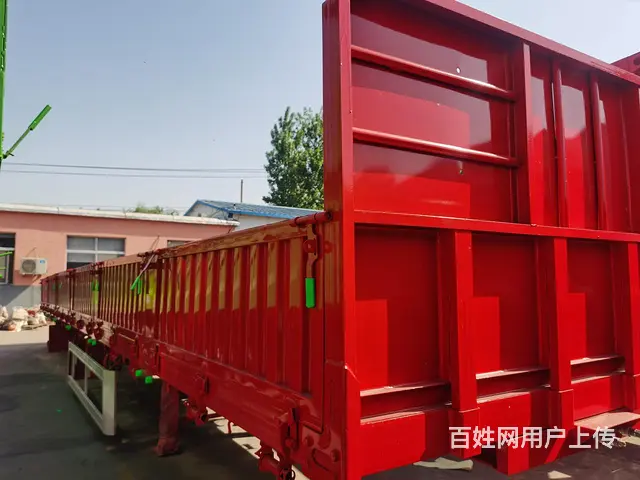 济宁定做拉钢材外翻立柱13米2.55宽自卸半挂车 - 图片 1