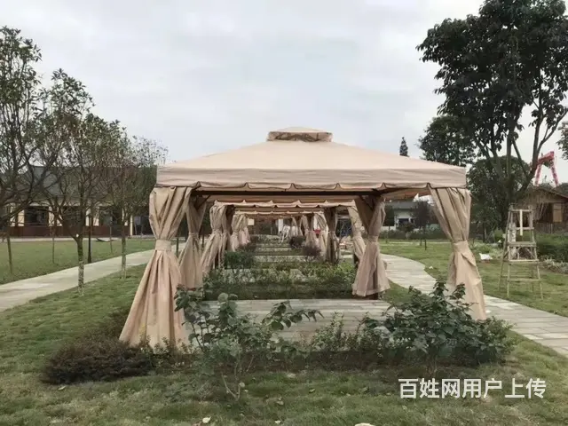 成都户外庭院休闲伞凉亭帐篷大型推拉棚伸缩雨棚批发定 - 图片 2