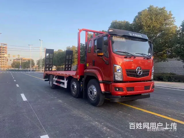 黄牌大运小三轴平板车平板拖车 价格劲爆 - 图片 2
