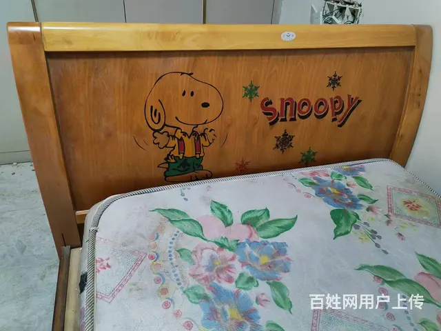 低家出售SNOOPY纯实木1.2米床啦！ - 图片 7